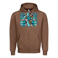 Chestnut cross gemstone background Zipper Hoodie - AdoDesignShop
