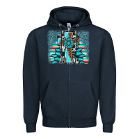 Navy cross gemstone background Zipper Hoodie - AdoDesignShop
