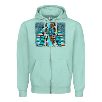 Seafoam cross gemstone background Zipper Hoodie - AdoDesignShop