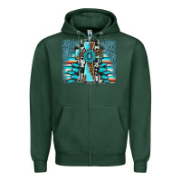 Sports Green cross gemstone background Zipper Hoodie - AdoDesignShop