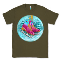 Army Green ice skate christmas ornament Classic Tee - BundleAndBundleShop