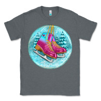Charcoal Heather ice skate christmas ornament Classic Tee - BundleAndBundleShop