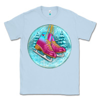 Dusty Blue ice skate christmas ornament Classic Tee - BundleAndBundleShop