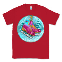 Red ice skate christmas ornament Classic Tee - BundleAndBundleShop