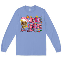 Colony Blue dead inside but festive Long Sleeve Tee - AdoDesignShop