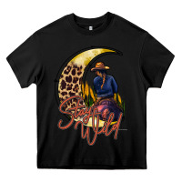 Black stay wild moon cowgirl Heavy Core Tee - RacoonDesign