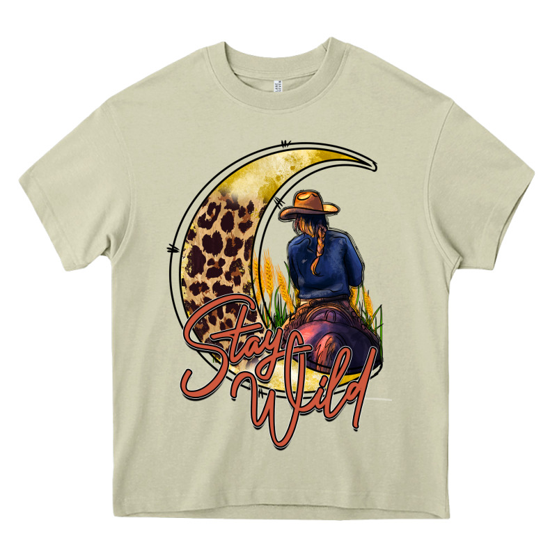 Stay Wild Moon Cowgirl Heavy Core Tee by RacoonDesign | Teevron