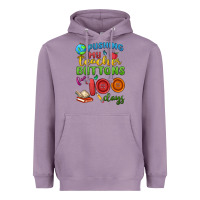 Lavender pushing my teacher buttons for 100 days Heavyweight Hoodie - MaliasSmallBusiness