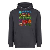 Smoke pushing my teacher buttons for 100 days Heavyweight Hoodie - MaliasSmallBusiness