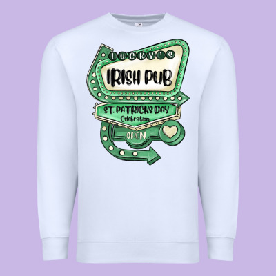 St Patricks Day ırısh Pub Premium Sweatshirt Designed By Maliassmallbusiness