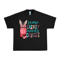 Black Some Bunny needs coffee Urban Heavy Tee - Neo Western