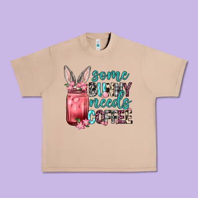 Some Bunny Needs Coffee Urban Heavy Tee Designed By Neo Western