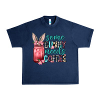 Navy Some Bunny needs coffee Urban Heavy Tee - Neo Western