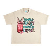 Sandshell Some Bunny needs coffee Urban Heavy Tee - Neo Western