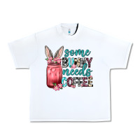 White Some Bunny needs coffee Urban Heavy Tee - Neo Western