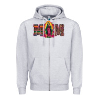 Heather Grey mom our lady of guadalupe Zipper Hoodie - Artiststas