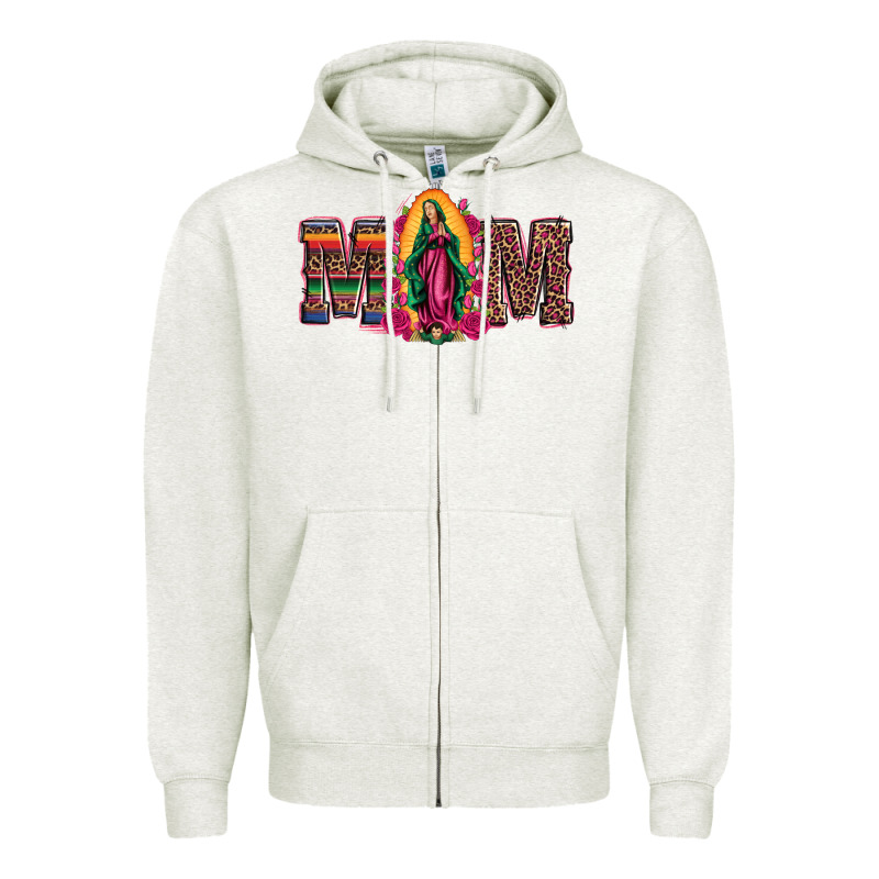 Mom Our Lady Of Guadalupe Zipper Hoodie by Artiststas | Teevron