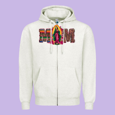 Mom Our Lady Of Guadalupe Zipper Hoodie Designed By Artiststas