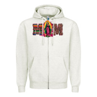 Oatmeal Heather mom our lady of guadalupe Zipper Hoodie - Artiststas