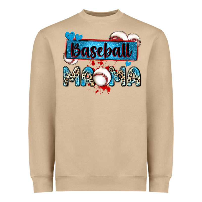 Baseball Mama With Leopard Heavyweight Sweatshirt by Zillion Design Studio | Teevron