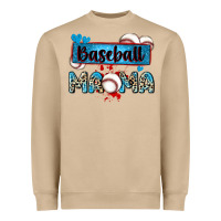 Mushroom baseball mama with leopard Heavyweight Sweatshirt - Zillion Design Studio