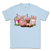 Dusty Blue pig coffee cups Classic Tee - AdoDesignShop