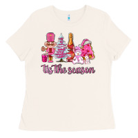 Bone tis the season pink christmas Ladies Tee - AdoDesignShop