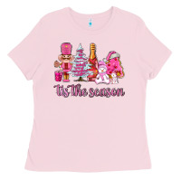 Tis The Season Pink Christmas Ladies Tee | Teevron