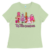 Matcha tis the season pink christmas Ladies Tee - AdoDesignShop
