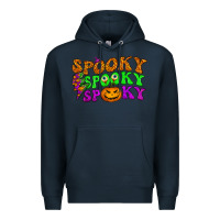 Navy spooky with lightning bolt Premium Hoodie - BundleAndBundleShop