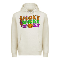 Oatmeal Heather spooky with lightning bolt Premium Hoodie - BundleAndBundleShop