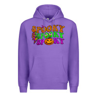Purple spooky with lightning bolt Premium Hoodie - BundleAndBundleShop