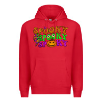 Red spooky with lightning bolt Premium Hoodie - BundleAndBundleShop