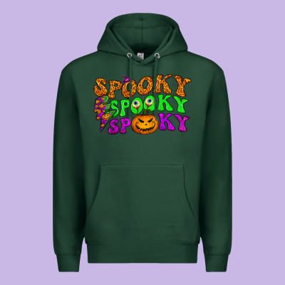 Spooky With Lightning Bolt Premium Hoodie Designed By Bundleandbundleshop