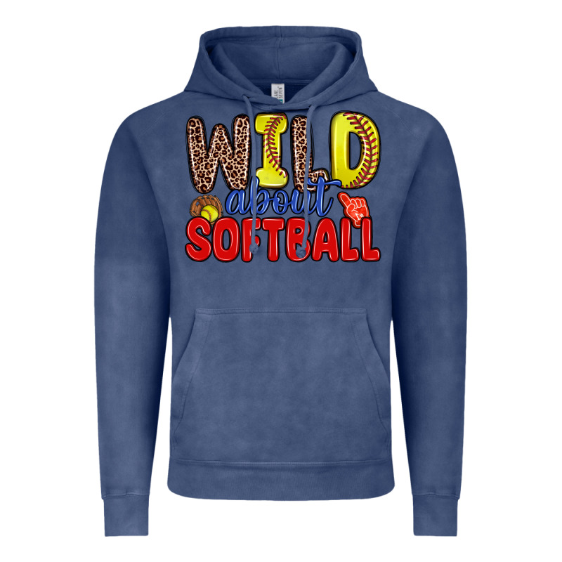 Wild About Softball Vintage Hoodie by Zillion Design Studio | Teevron