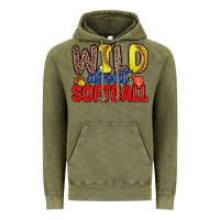 Vintage Olive wild about softball Vintage Hoodie - Zillion Design Studio