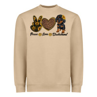 Mushroom peace love dachshund Heavyweight Sweatshirt - RanaPortraitStore