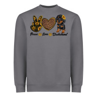 Storm peace love dachshund Heavyweight Sweatshirt - RanaPortraitStore