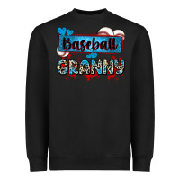 Black baseball granny with leopard Heavyweight Sweatshirt - Zillion Design Studio