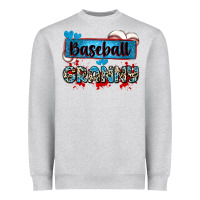 Heather Grey baseball granny with leopard Heavyweight Sweatshirt - Zillion Design Studio