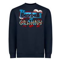 Navy baseball granny with leopard Heavyweight Sweatshirt - Zillion Design Studio