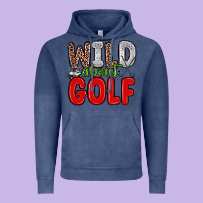Wild About Golf Vintage Hoodie Designed By Zillion Design Studio