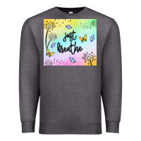 Charcoal Heather just breathe Premium Sweatshirt - MaliasSmallBusiness