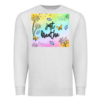 Oatmeal Heather just breathe Premium Sweatshirt - MaliasSmallBusiness