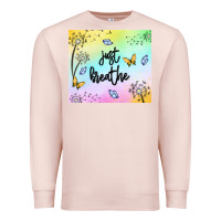 Pale Pink just breathe Premium Sweatshirt - MaliasSmallBusiness