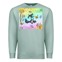 Seafoam just breathe Premium Sweatshirt - MaliasSmallBusiness