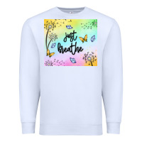 White just breathe Premium Sweatshirt - MaliasSmallBusiness