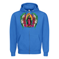 True Royal mexican flag wings our lady of guadalupe Zipper Hoodie - Artiststas