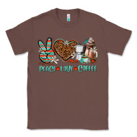 Chestnut peace love coffee Classic Tee - AdoDesignShop