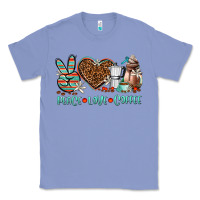 Colony Blue peace love coffee Classic Tee - AdoDesignShop